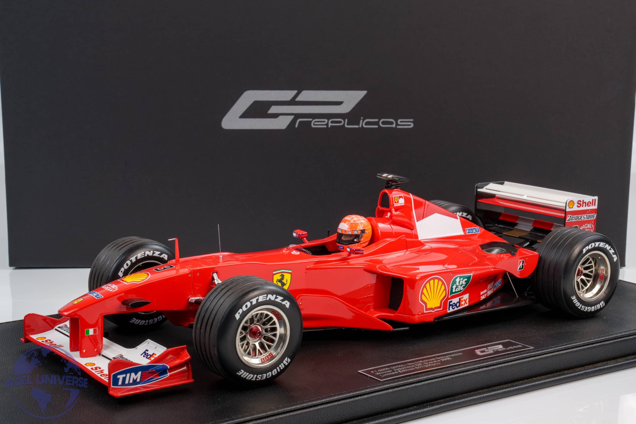 GP Replicas - 1:12 Ferrari F2000 #3 Michael Schumacher Winner Japanese GP 2000 (With Driver Figure) - Limited Edition Resin Model