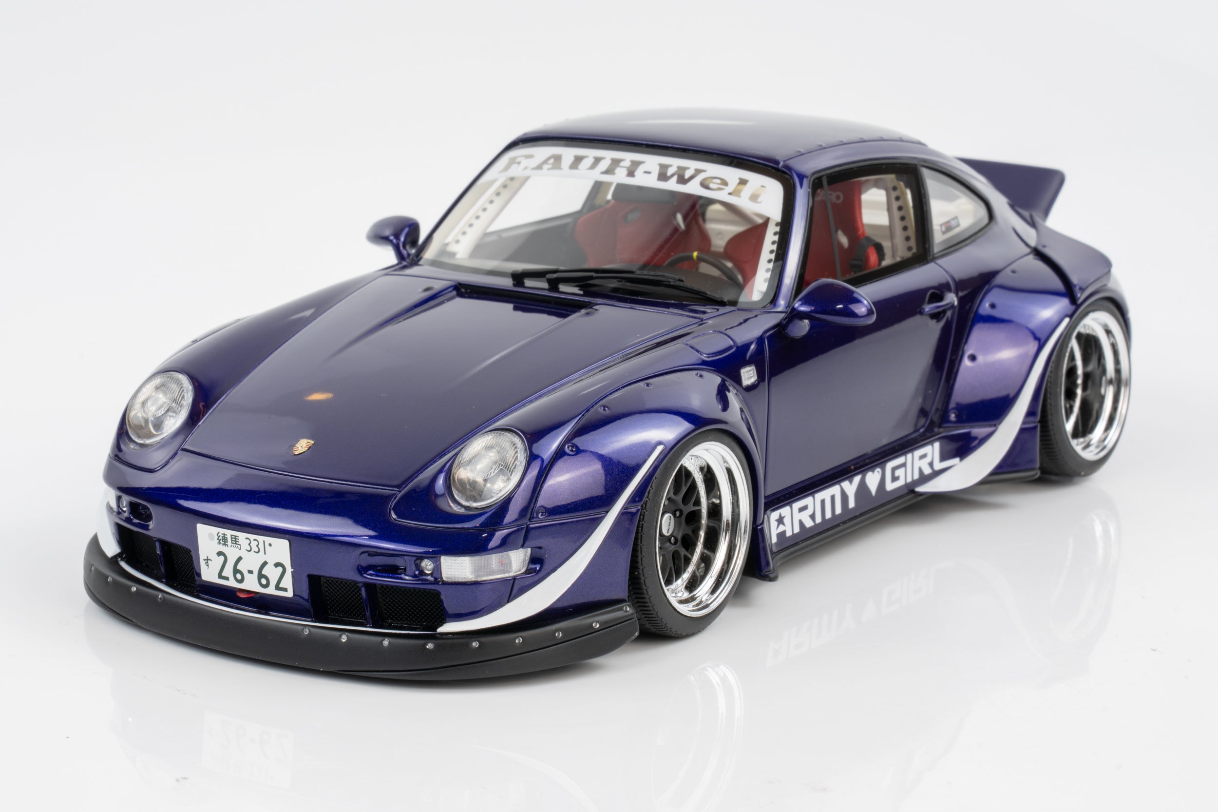 GT Spirit 1:18 Porsche 911 (993) RWB "Army Girl" Purple 2015 Limited Edition Model Car