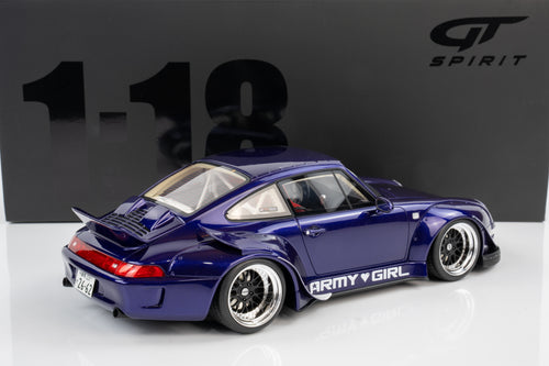 GT Spirit 1:18 Porsche 911 (993) RWB "Army Girl" Purple 2015 Limited Edition Model Car