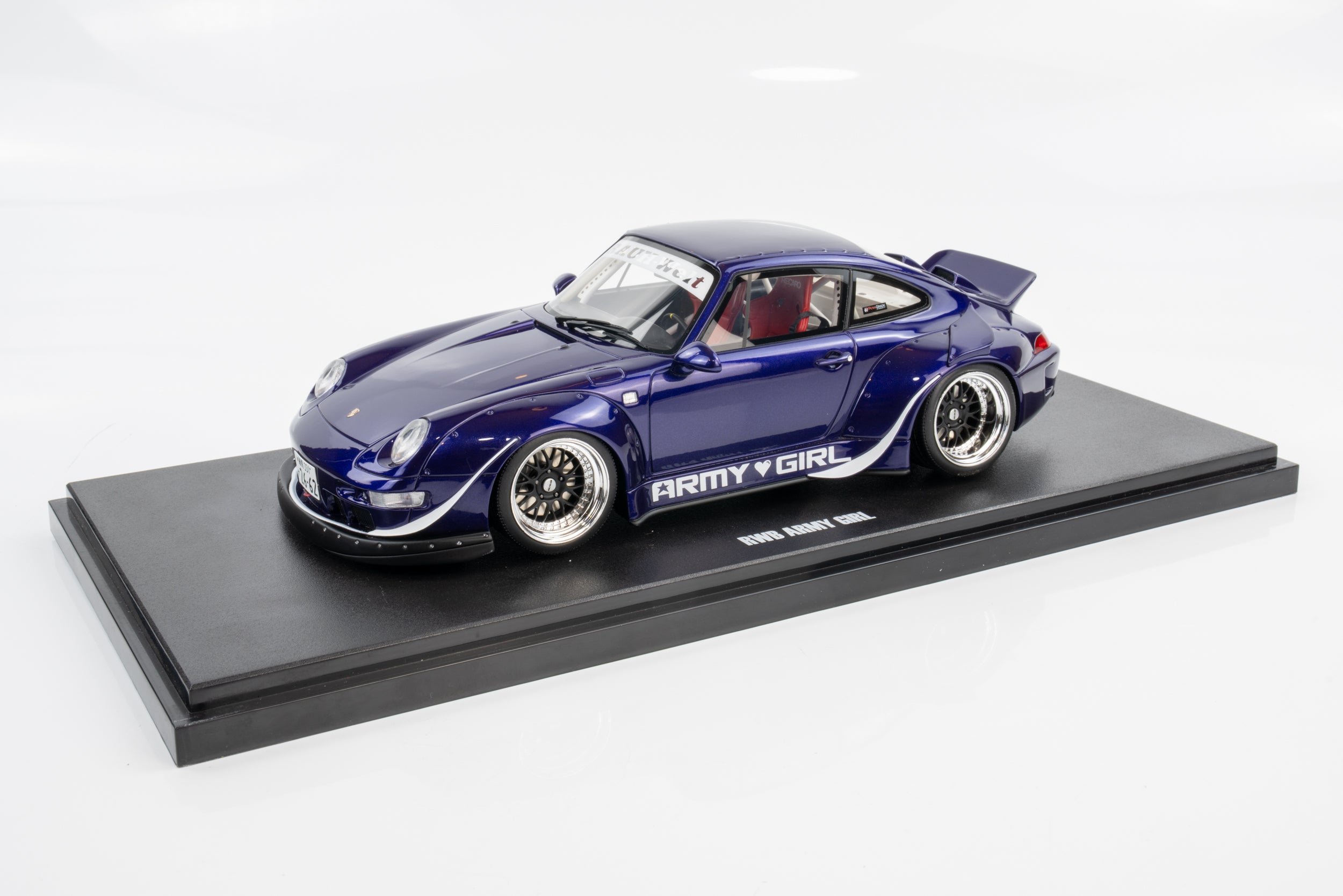 GT Spirit 1:18 Porsche 911 (993) RWB "Army Girl" Purple 2015 Limited Edition Model Car