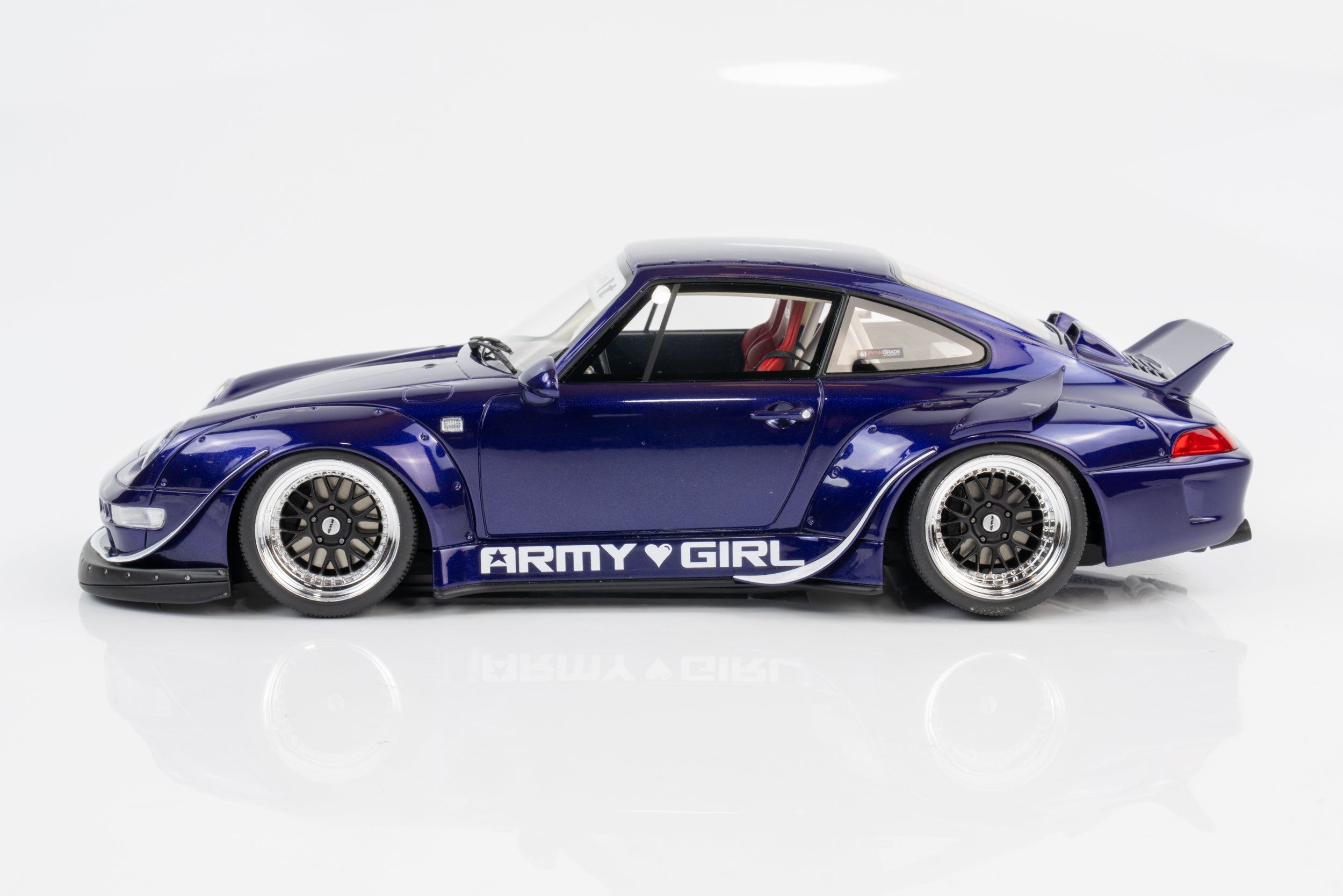 GT Spirit 1:18 Porsche 911 (993) RWB "Army Girl" Purple 2015 Limited Edition Model Car