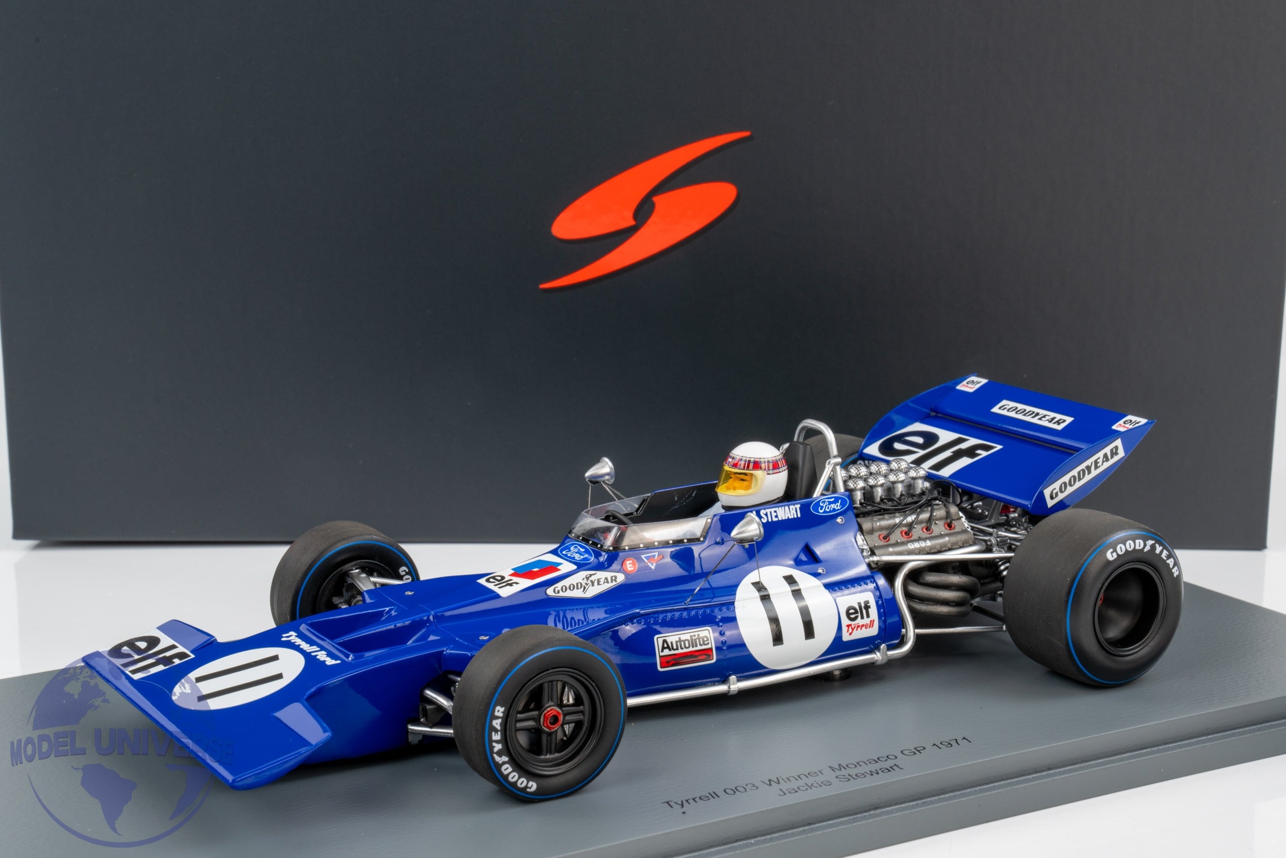 Spark Models Spark - 1:18 Tyrrell 003 No.11 Jackie Stewart Winner Monaco GP 1971 - Resin Model