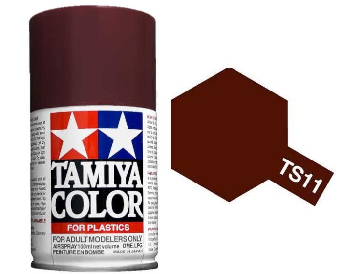 Tamiya 100ml TS-11 Maroon Spray Paint (85011)