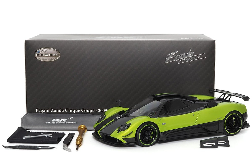Almost Real - 1:18 Pagani Zonda Cinque Coupe 2009 Verde Firenze - Limited Edition Diecast Model