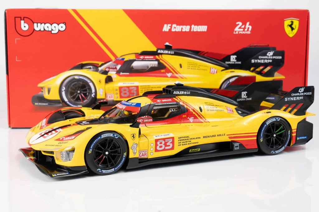 Bburago - 1:18 Ferrari 499P No.83 24h Le Mans 2024 R.Kubica, R.Shwartzman, Y.Ye - Diecast Model