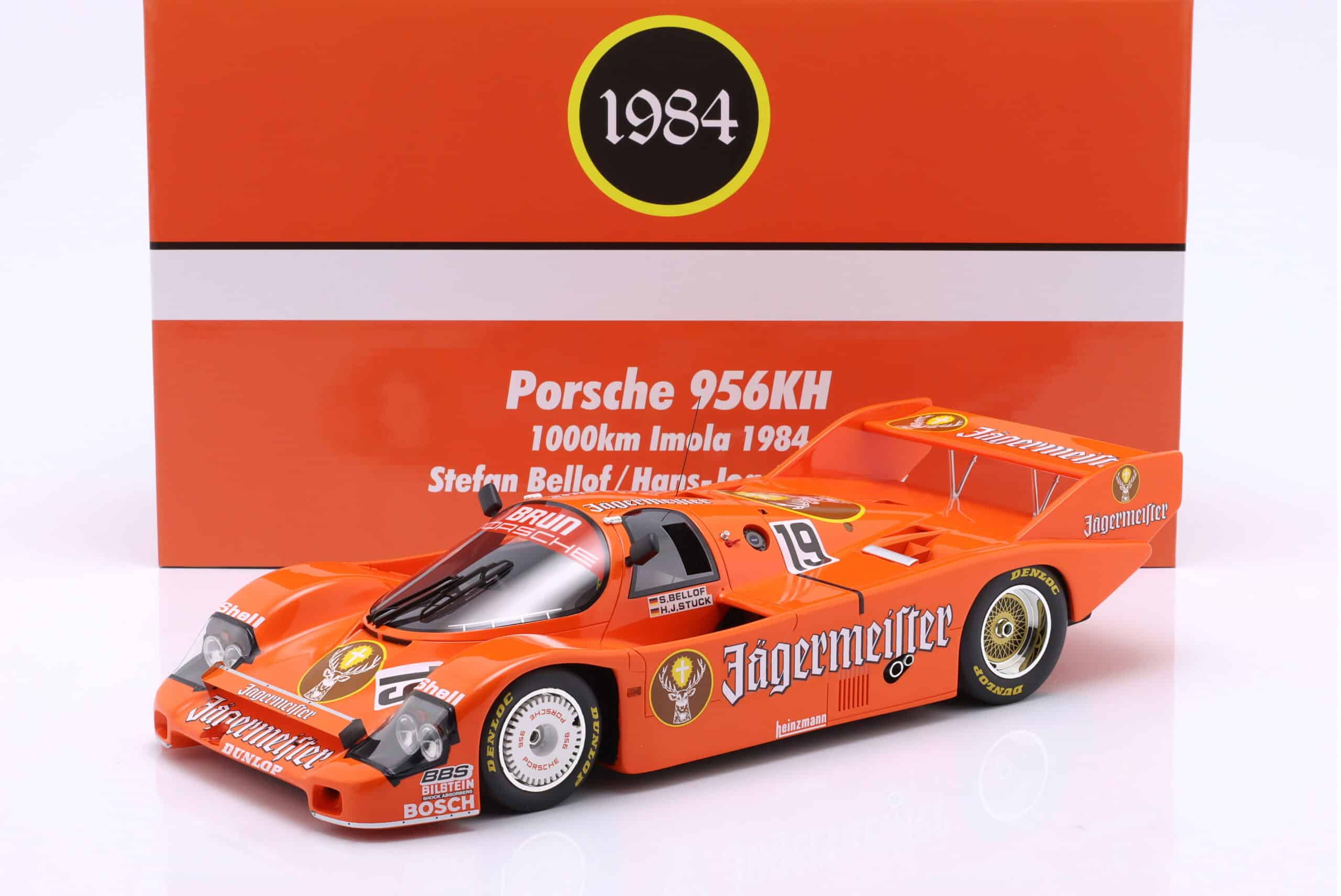 Werk83 1:12 Porsche 956B Jägermeister No.19 Winner 1000km Imola 1984 H.Stuck, S.Bellof - Resin Model