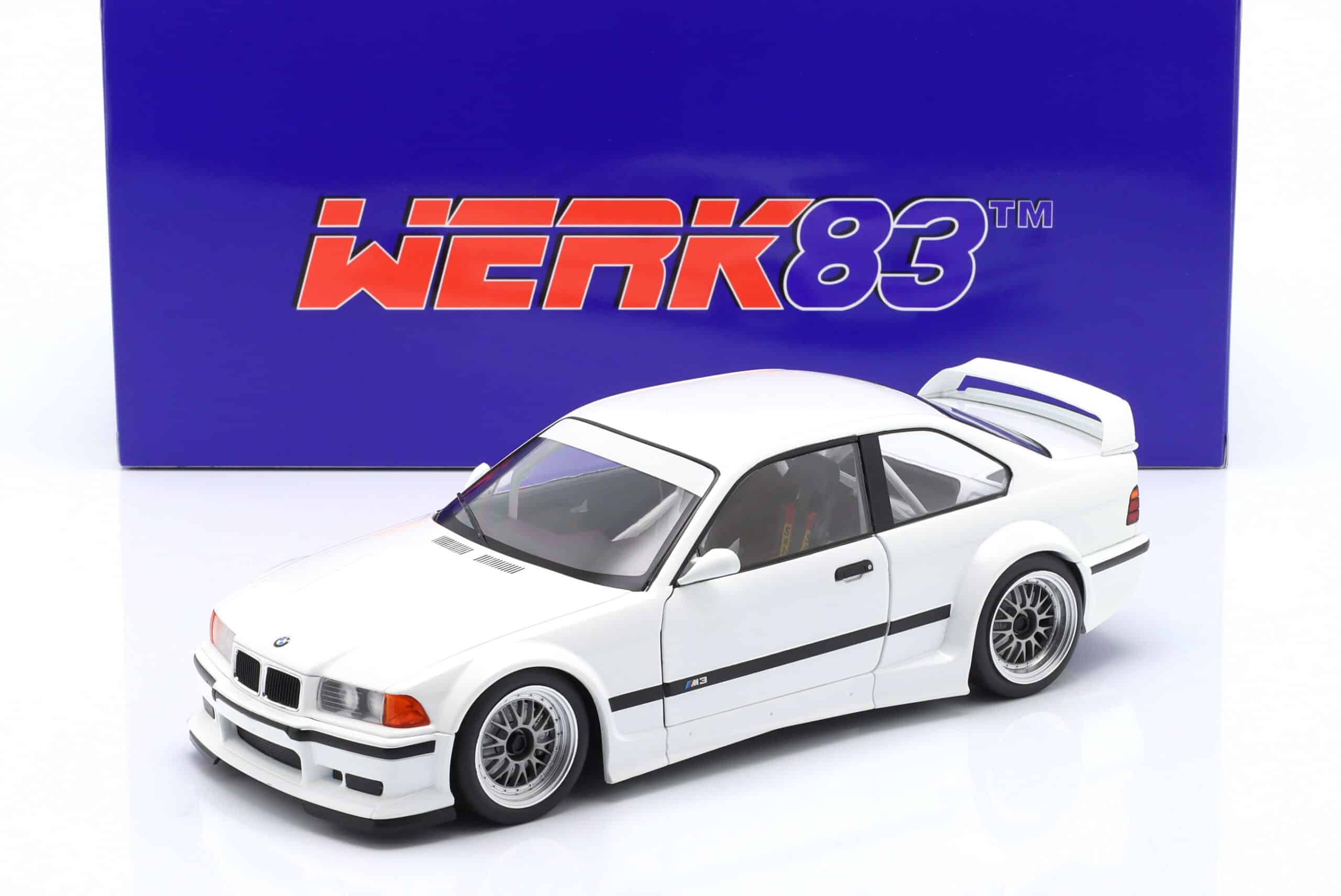 Werk83 1:18 BMW M3 (E36) GTR Plain Body Version White - Diecast Model