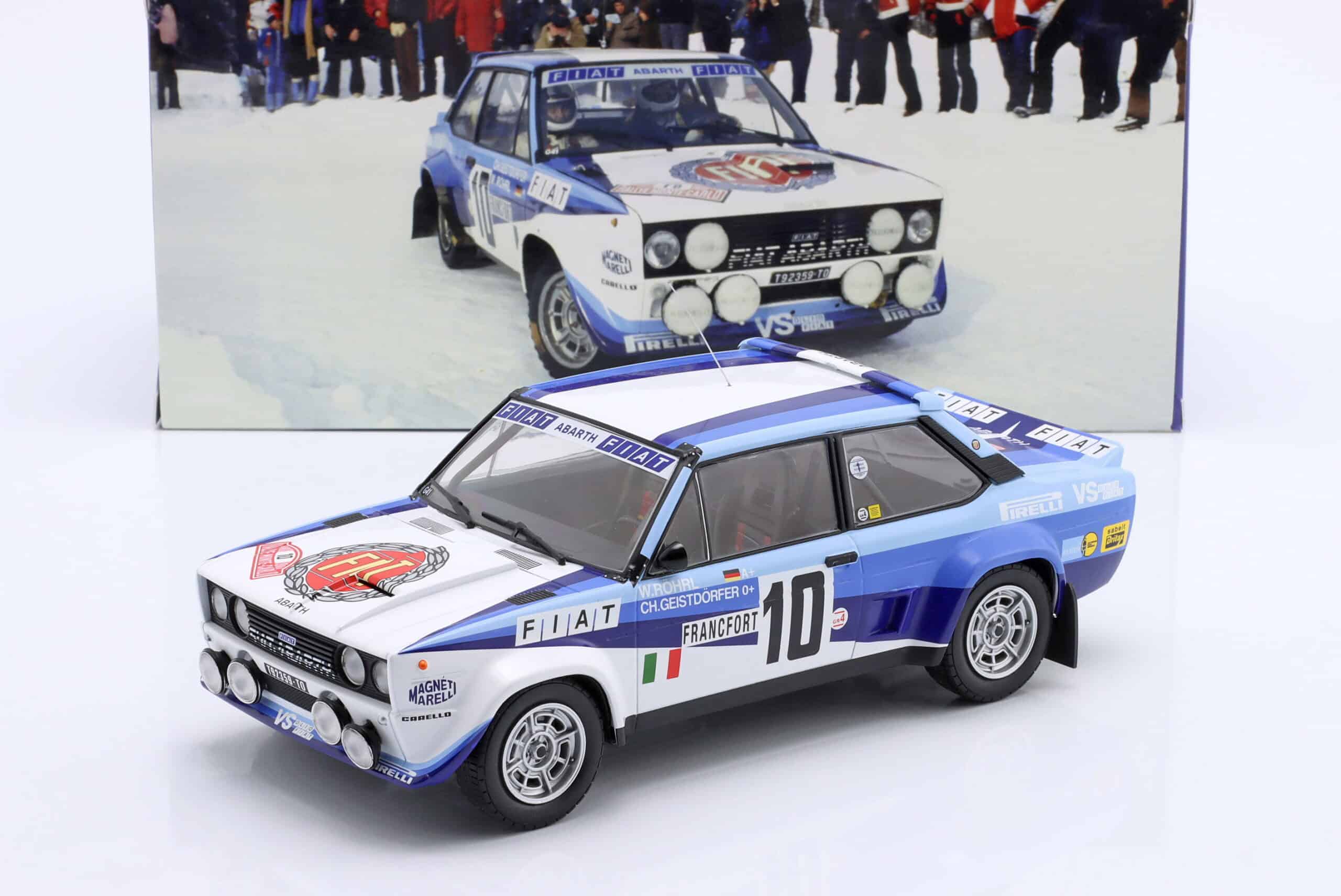 Werk83 1:18 Fiat 131 Abarth No.10 Walter Röhrl Winner 1980 Monte Carlo Rally World Champion - Diecast Model