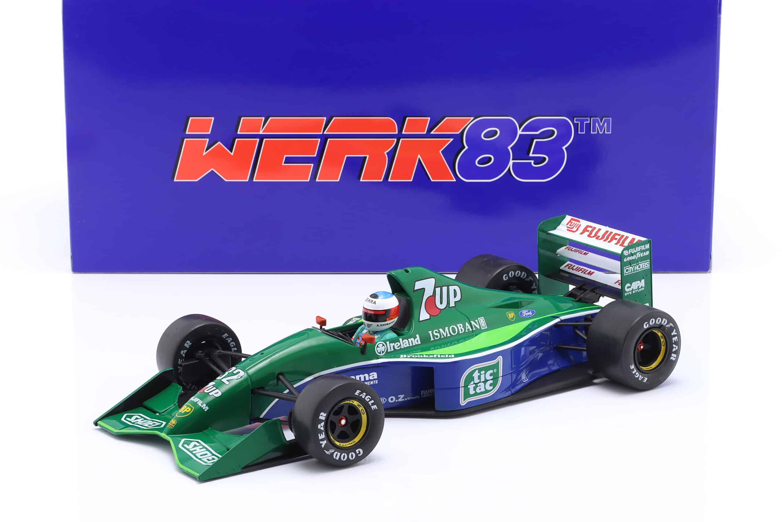 Werk83 1:18 Jordan J191 F1 Michael Schumacher First Race 1991 Belgian GP Spa - Diecast Model by Werk83