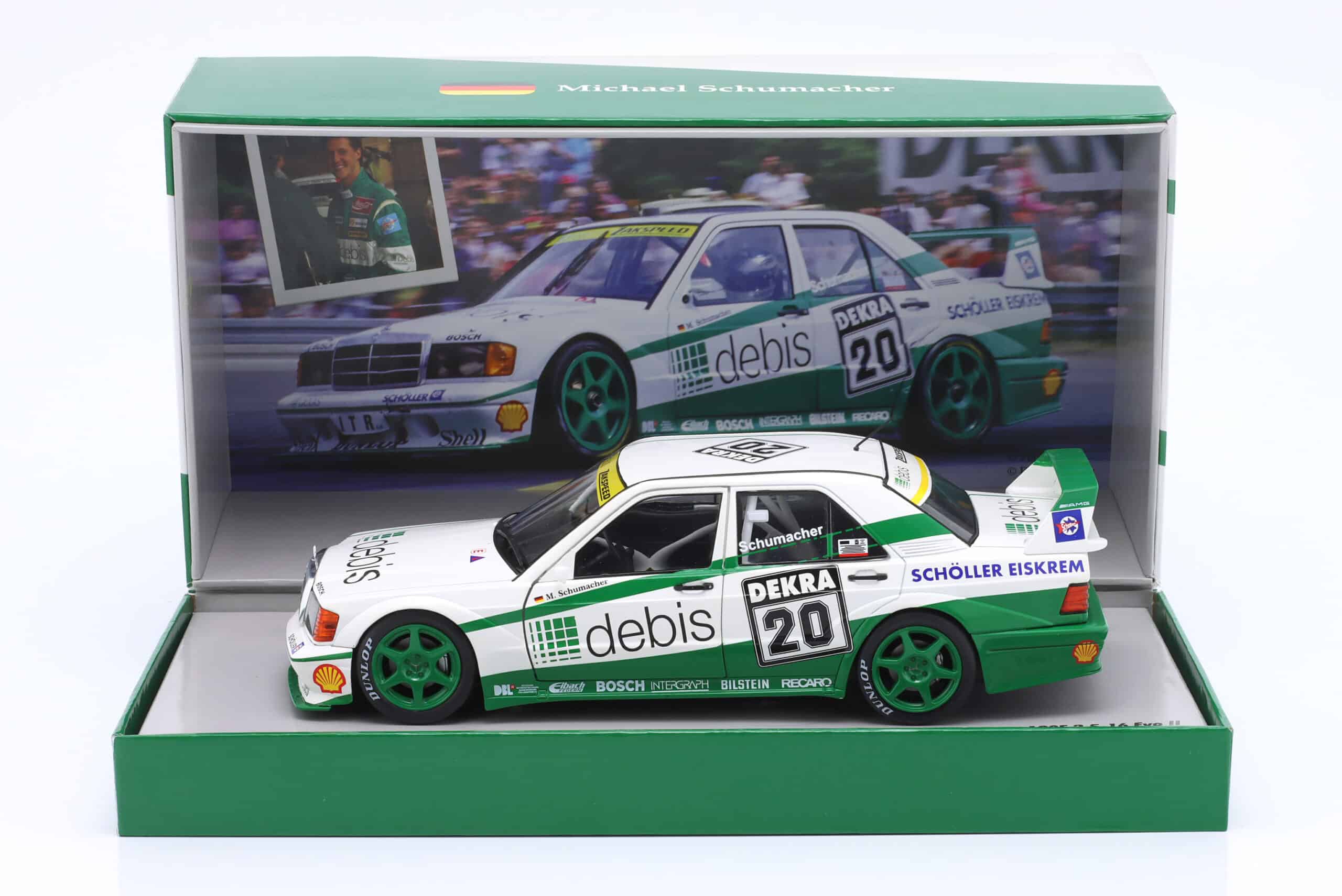 Werk83 Mercedes-Benz 190E 2.5-16 Evo II Michael Schumacher No.20 DTM 1991 Zakspeed - 1:18 Scale Diecast Model with Collectors Box by Werk83