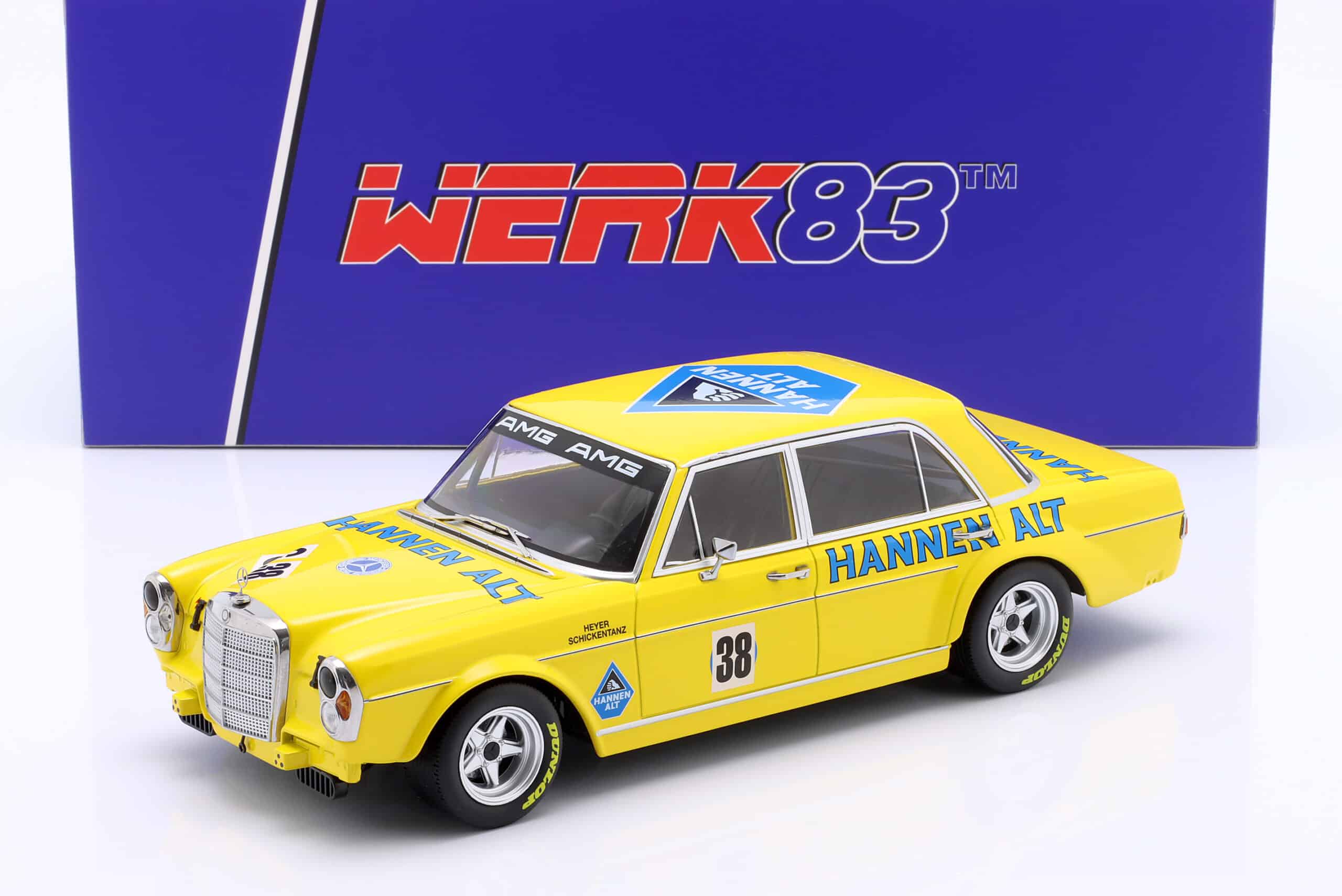 Werk83 Mercedes-Benz 300 SEL 6.8 No.38 Final Race Hockenheim 1971 Hans Heyer - 1:18 Scale Diecast Model by Werk83