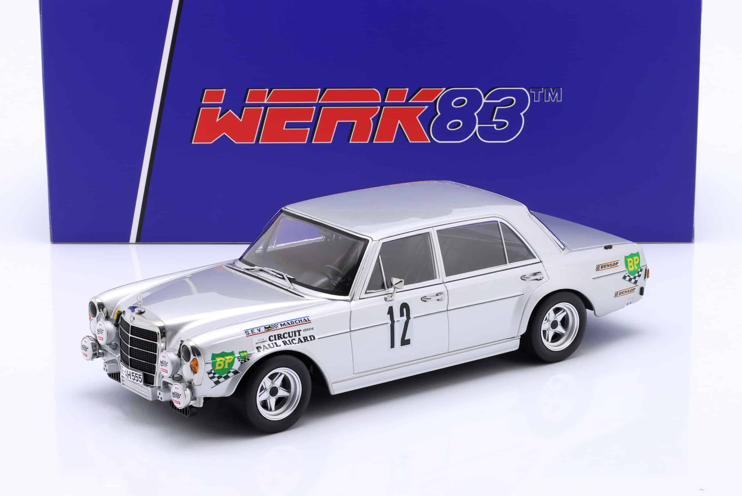 Werk83 Mercedes-Benz AMG 300 SEL 6.8 No.12 1971 Paul Ricard 12h Dolhem, Behrmann, Jabouille - 1:18 Scale Diecast Model by Werk83