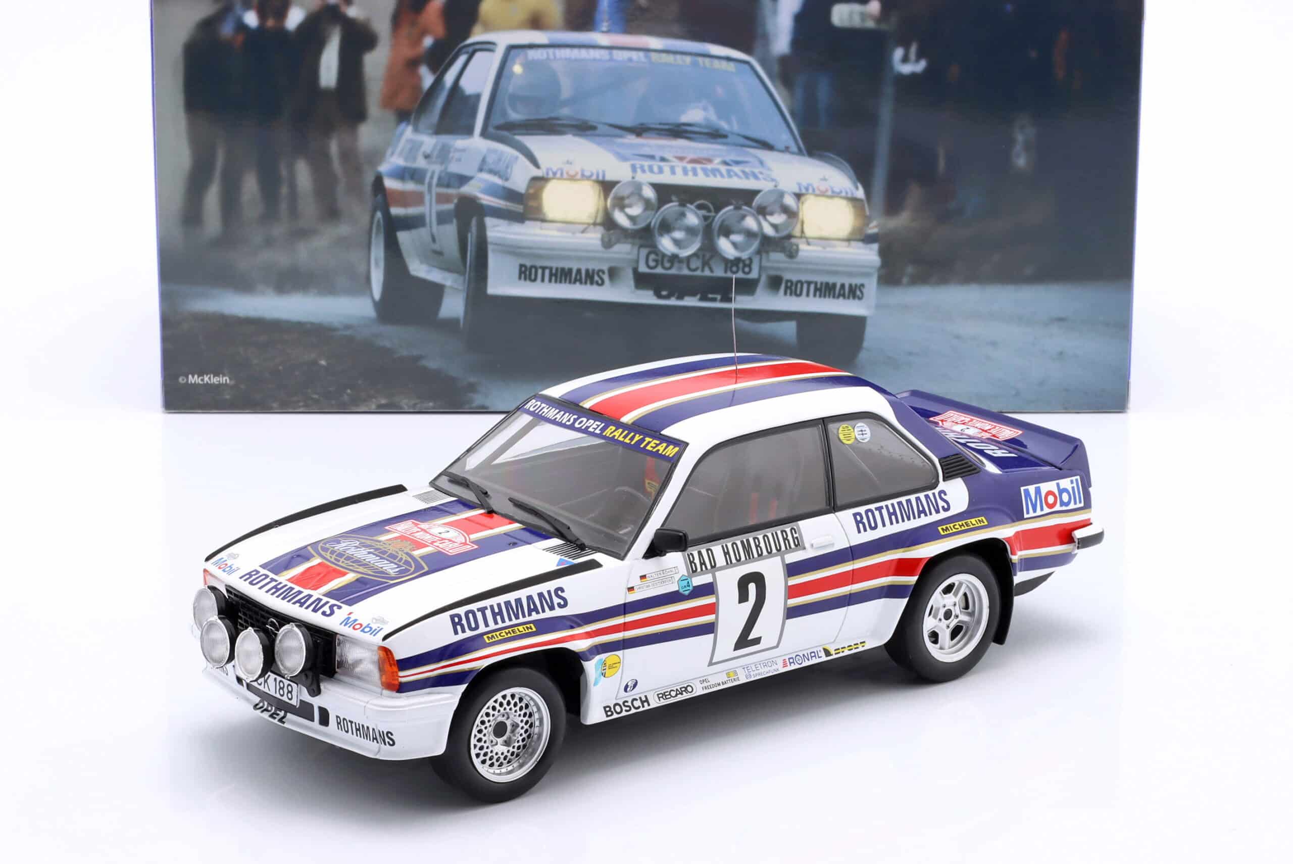 Werk83 1:18 Opel Ascona 400 Night Version No.2 Walter Röhrl Winner 1982 Monte Carlo Rally - Diecast Model