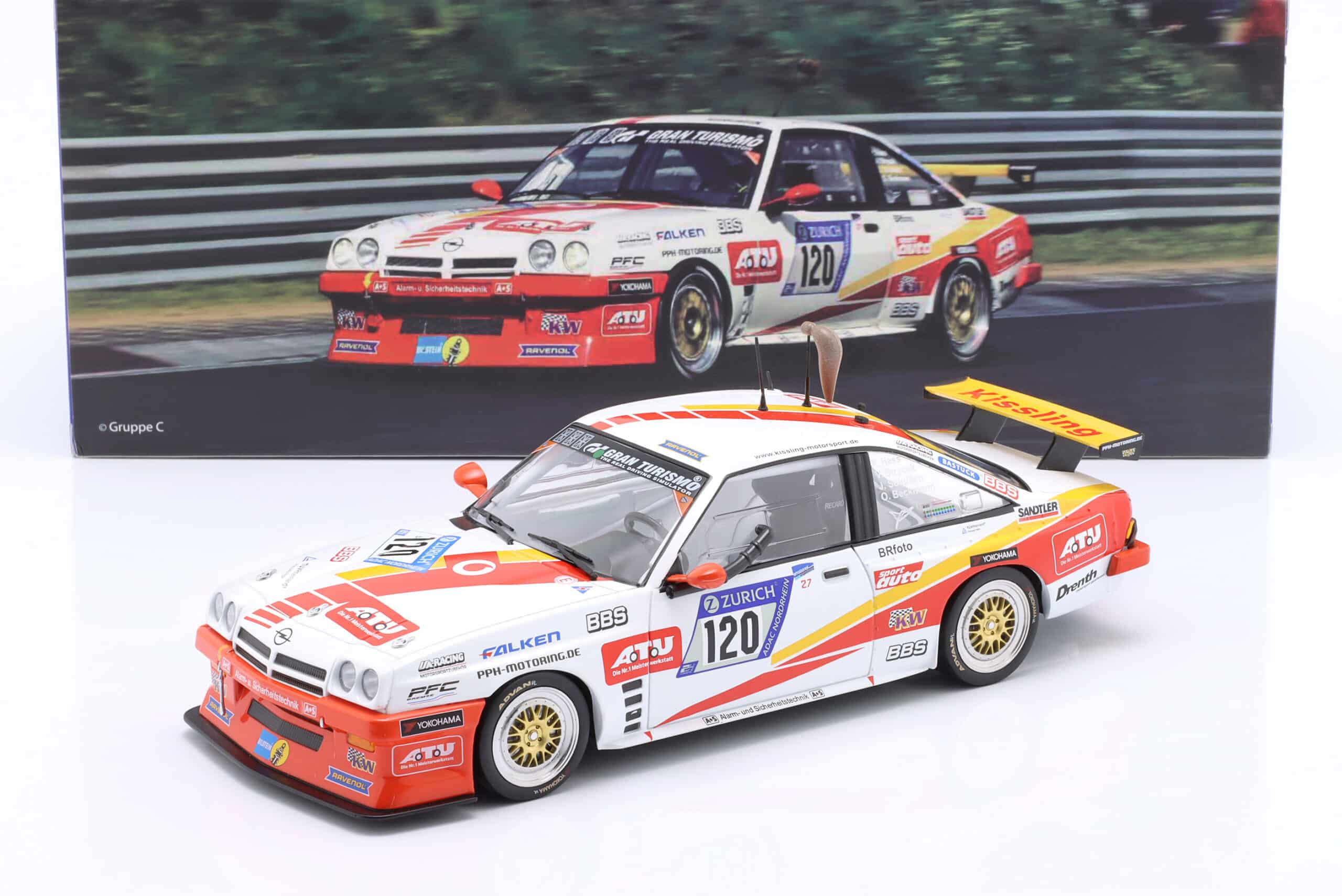 Werk83 1:18 Opel Manta 24h Nurburgring 2018 No.120 Beckmann, Hass, Strycek, Schulten - Diecast Model