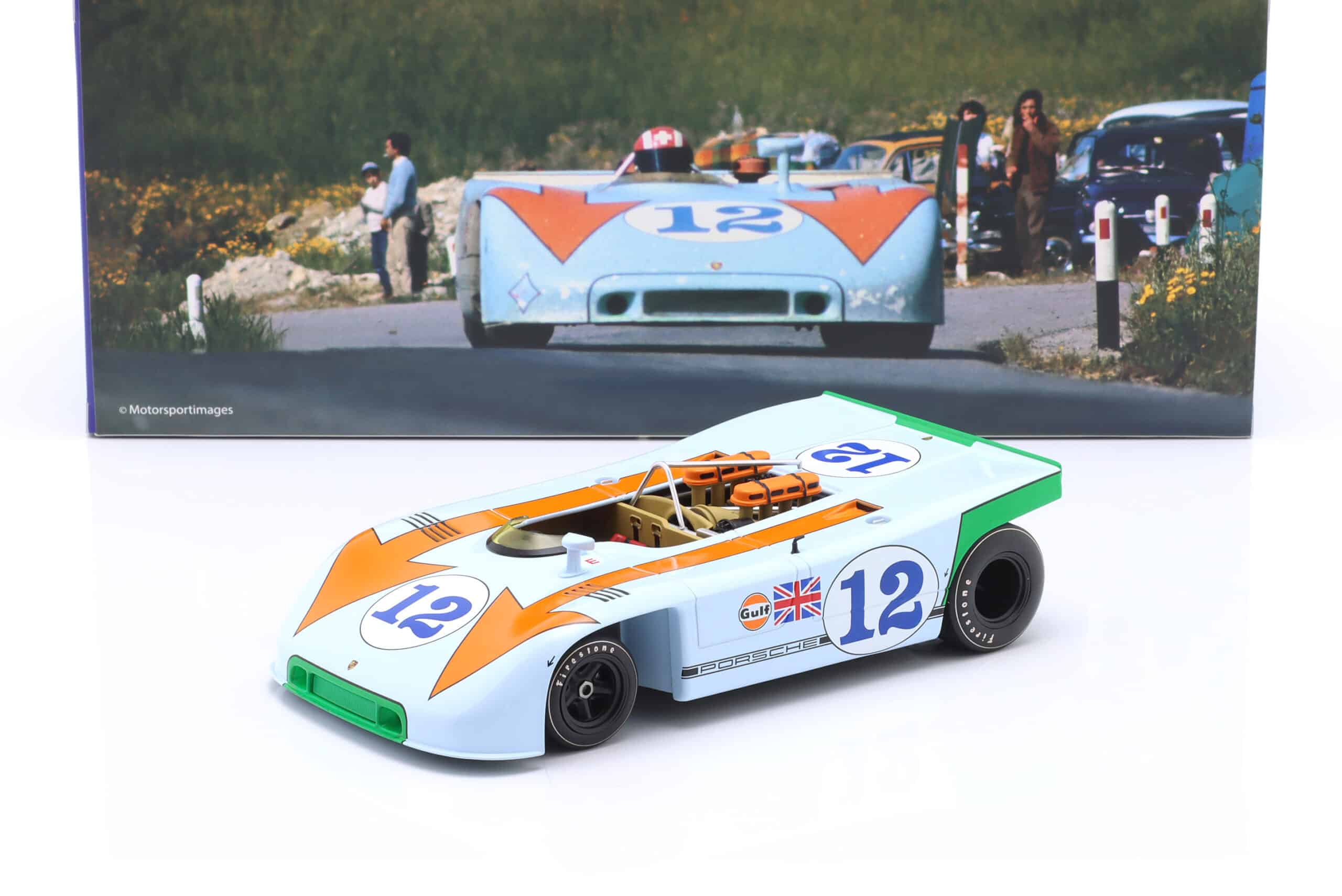 Werk83 1:18 Porsche 908/03 No.12 Gulf Winner Targa Florio 1970 Siffert, Redman - Diecast Model